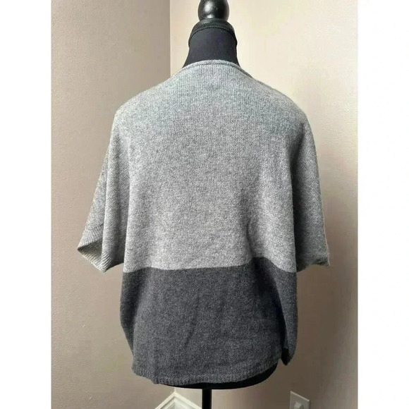 Riviera Cashmere Gray/Gray Short Sleeve Sweater SZ SM - Picture 6 of 6